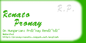 renato pronay business card